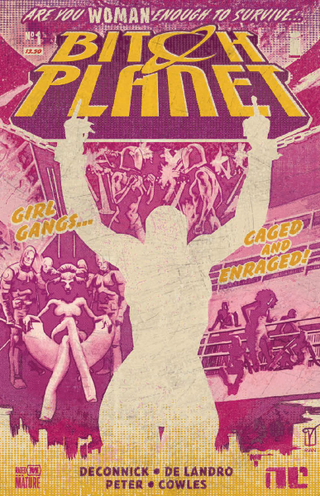 Bitch Planet #1 cover by Valentine De Landro and Rian Hughes
